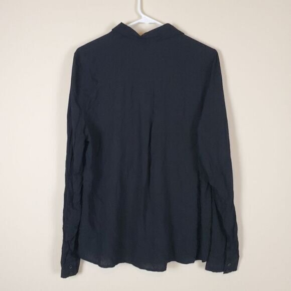 Fashion Nova Black You Better Work Button-up Polo Shirt Size 1X - Picture 7 of 8